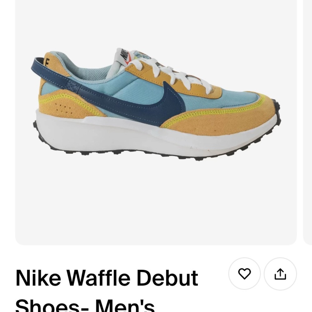 Nike Waffle Debut Shoes - Blue and Yellow